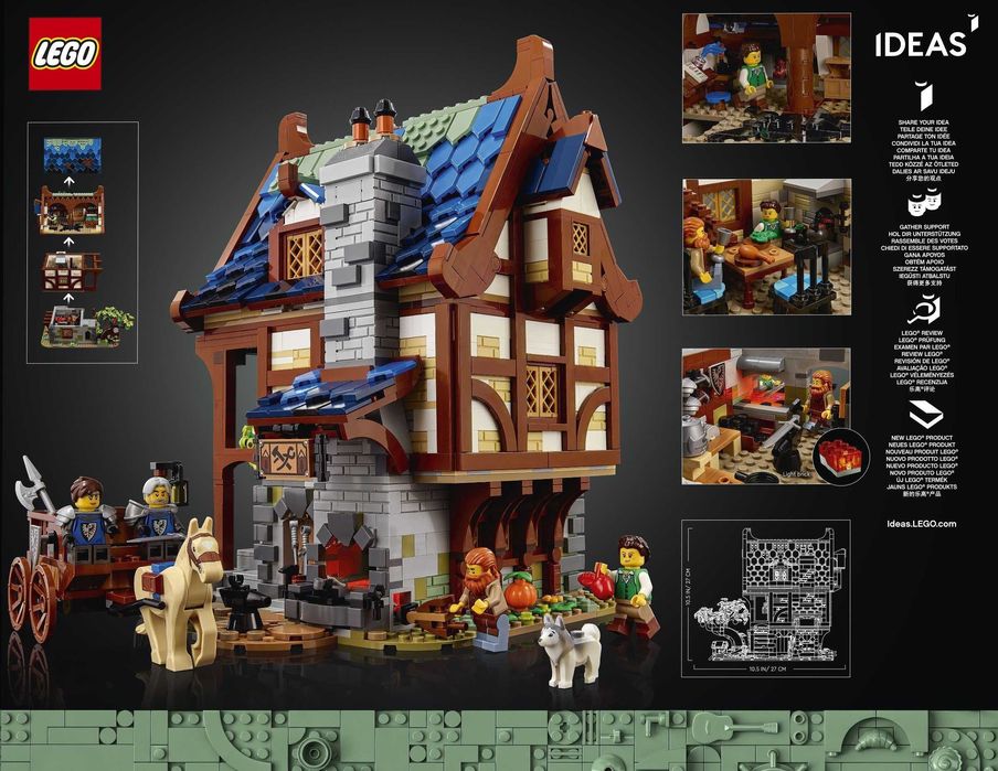 LEGO Ideas 21325 Medieval Blacksmith (original, sig.)