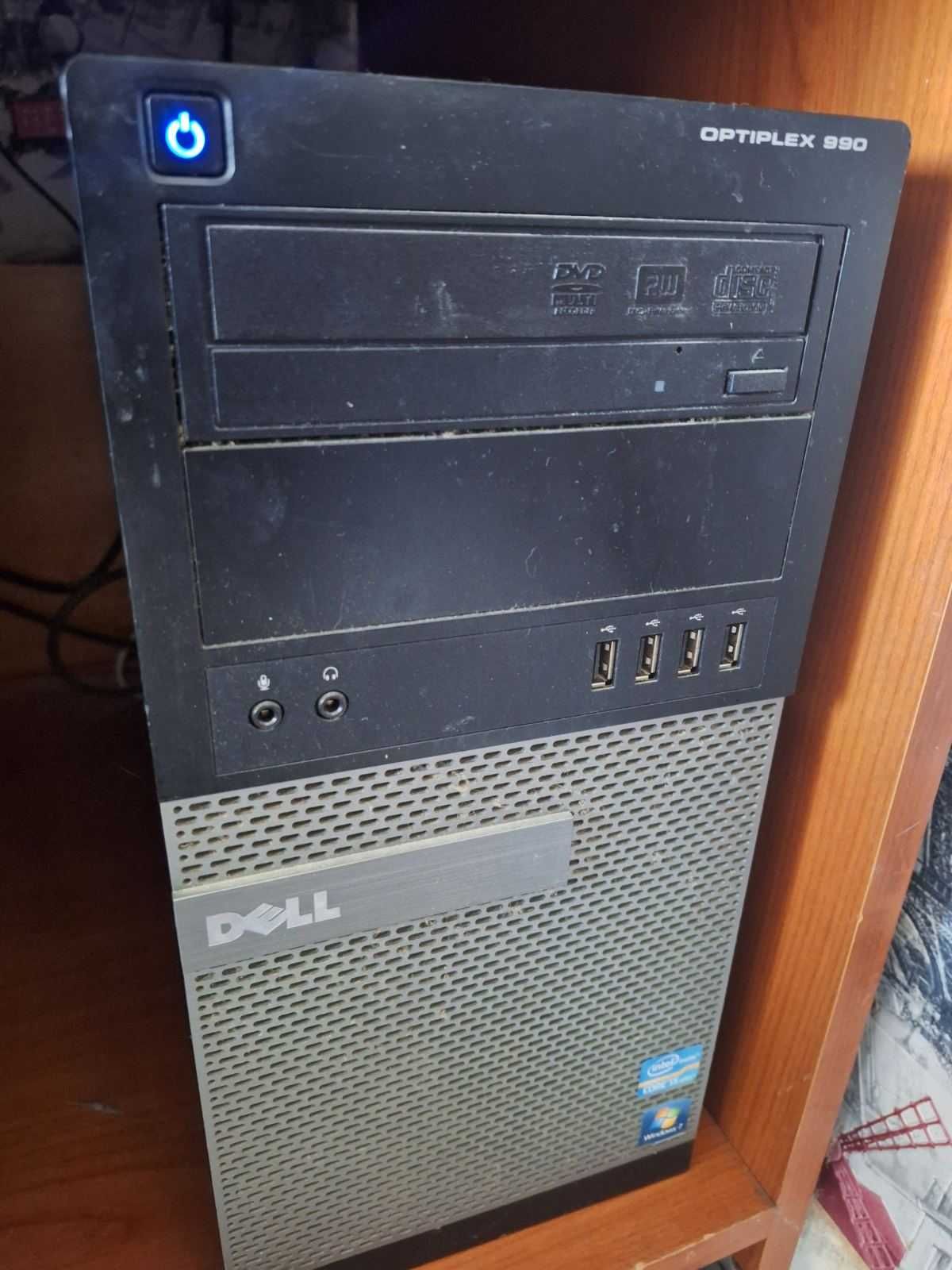 Комплект – компютър DELL + монитор Philips + лазерен принтер HP