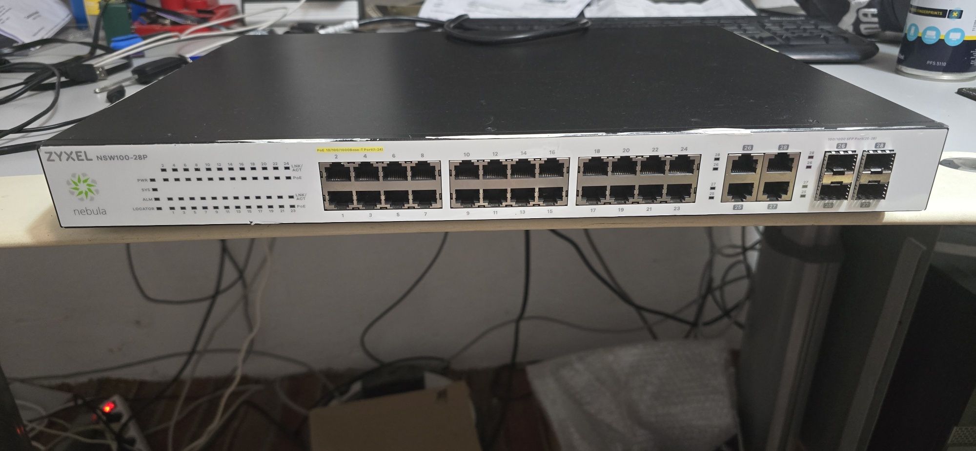 Switch Zyxel Nebula NSW100-28P – 24x PoE Gigabit, 4x SFP – Management