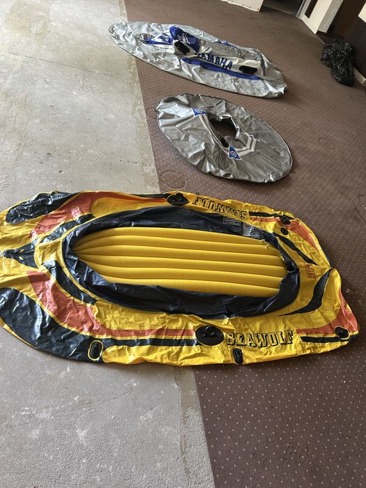 Barcă gonflabilă SeaWolf 300 galbenă – ideală pentru lac sau vacanță