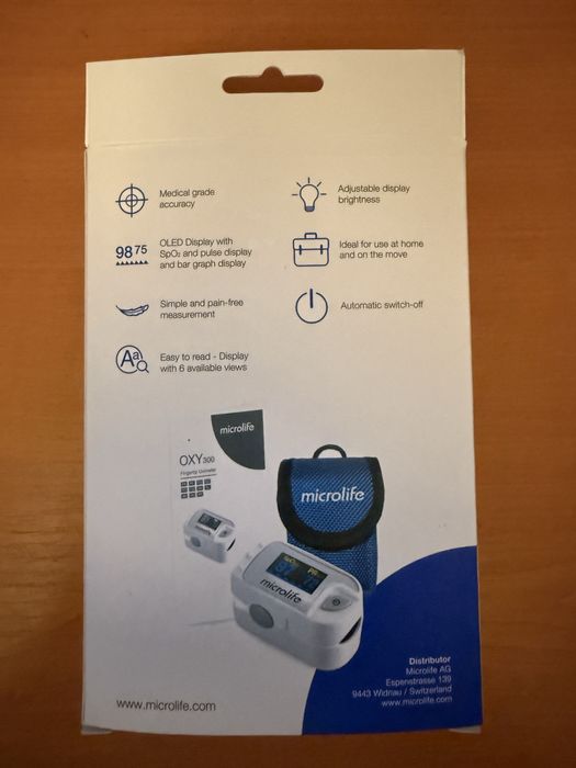 Пулсов оксиметър Microlife OXY300 + SOS бутон wifi Tuya app