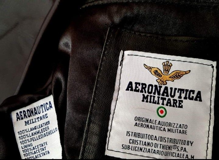 Geaca barbati piele naturala 100%,Aeronautica Militare(tip aviator)/It