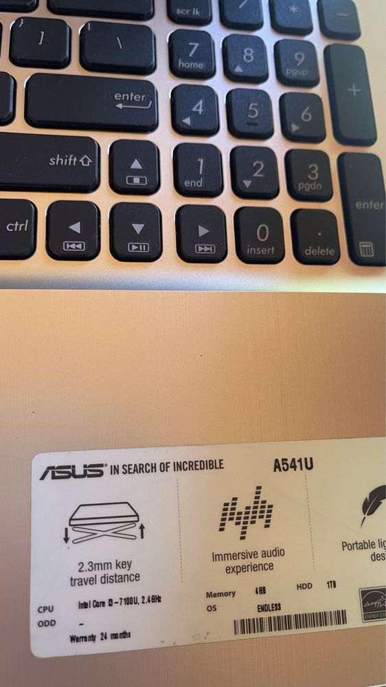 Dezmembrez Laptop Asus A541U F540