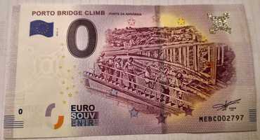 Сувенирна банкнота 0 Евро Мостът на Порто 0 Euro Porto Bridge Banknote