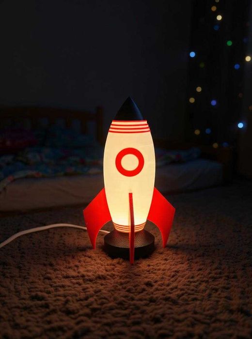 Lampa LED cu telecomanda in forma de racheta , lumina RGB