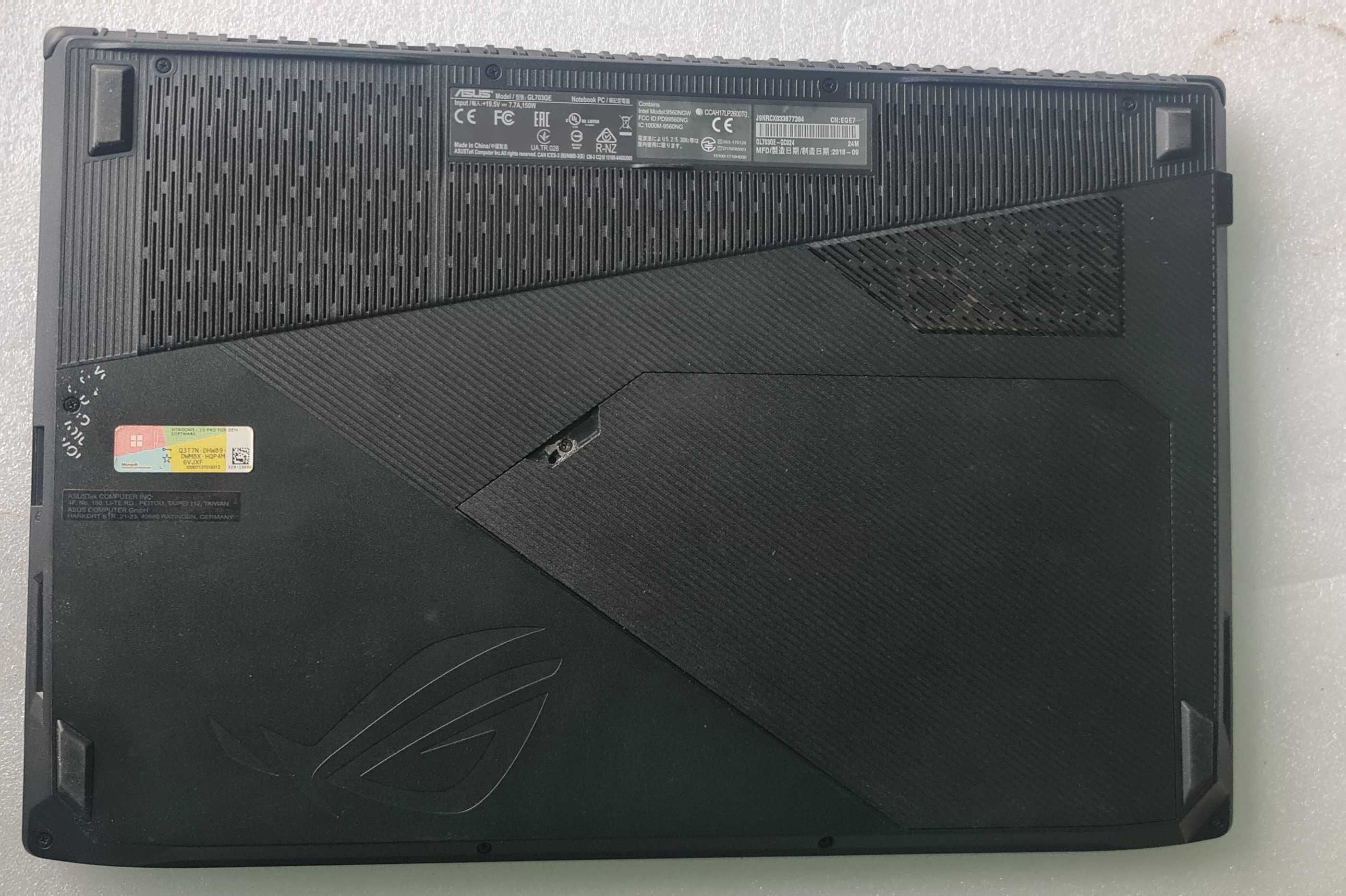 Asus ROG strix GL703GL / i7 8750h / GTX 1050ti