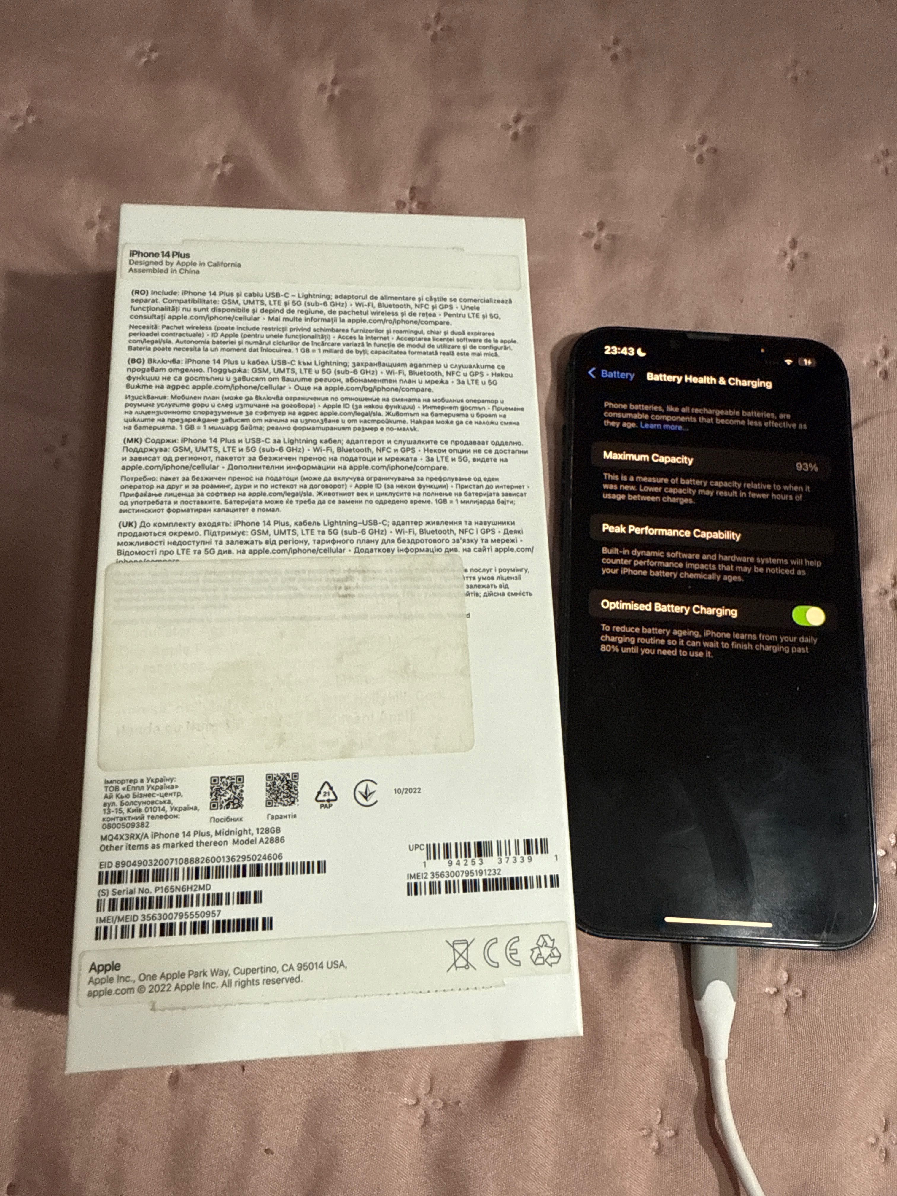 Iphone 14 plus midnight 128gb