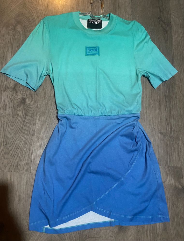 рокля Versace Jeans Couture Дънкова рокля Celine