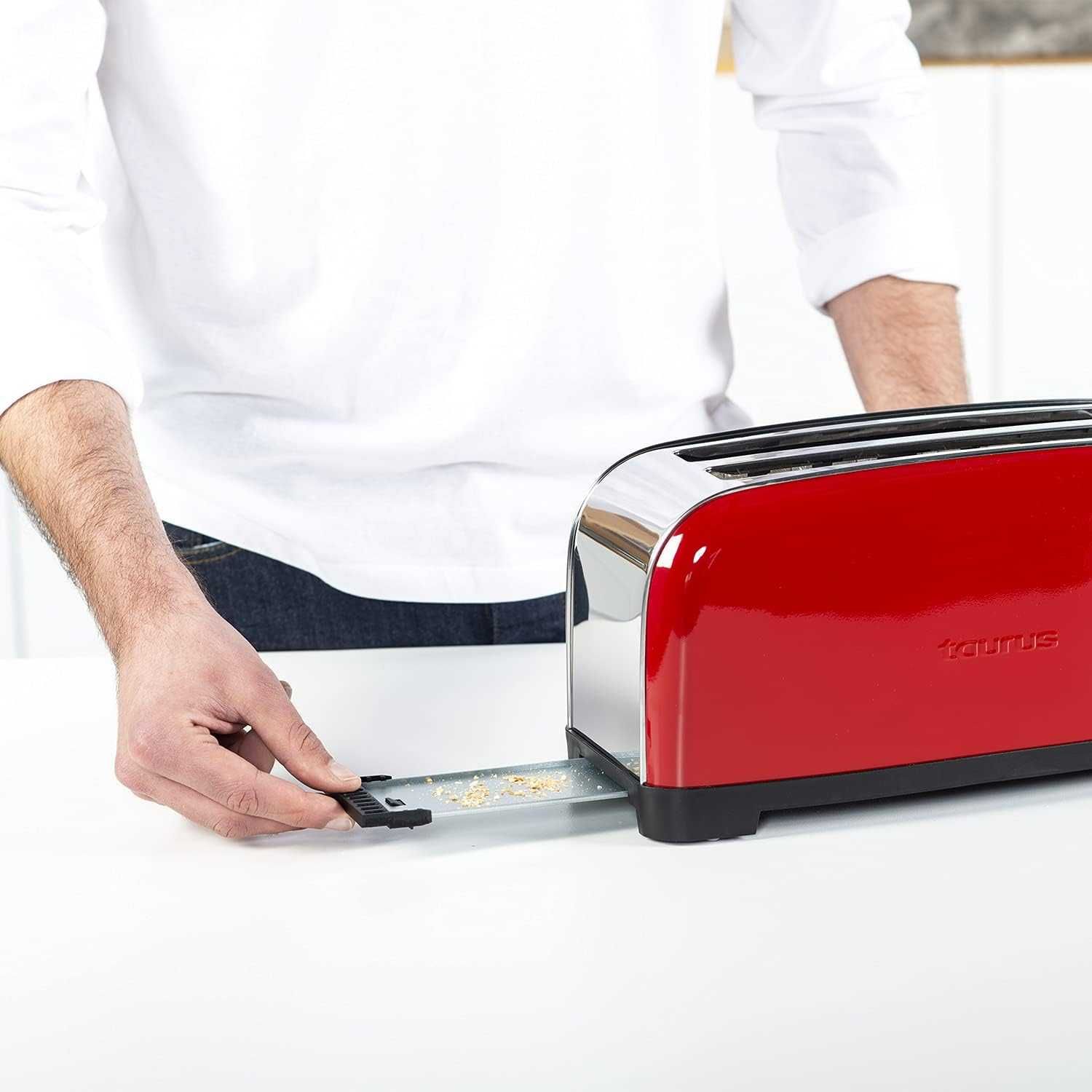 Тостер Taurus Vintage Red, 1400W, Дълги Слота