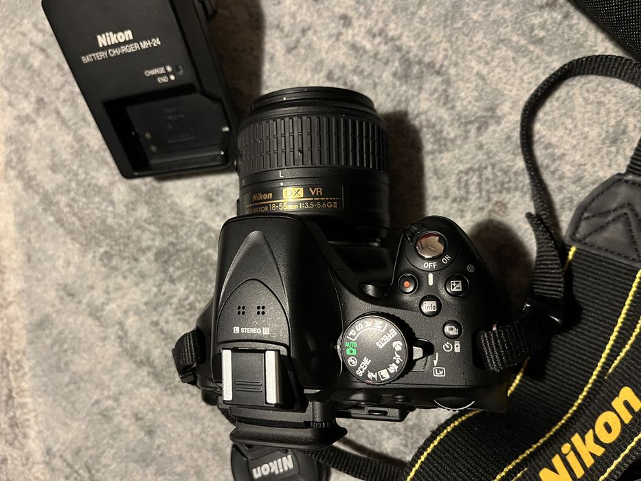 Фороапарат Nikon d5200 +обектив 18-55mm f/3.5-5.6G VR II
