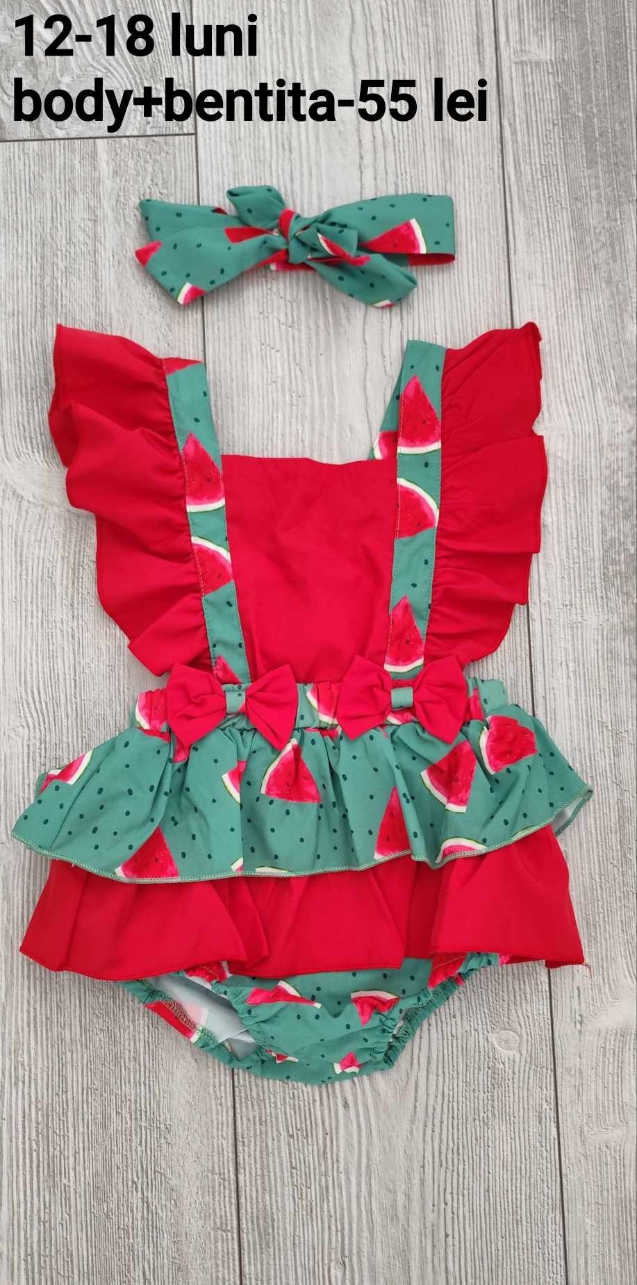 Body cu bentita 3-24 luni/ romper fetite