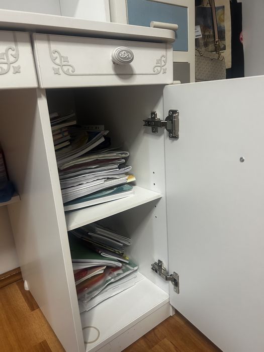 birou alb pentru fete