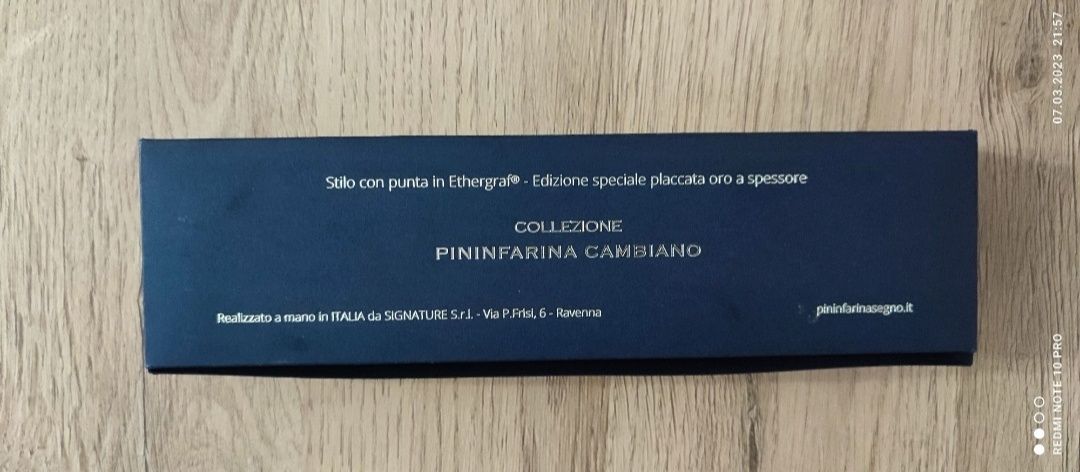 Creion interminabil Pininfarina Cambiano placat cu aur 24K 
Cod
Cod