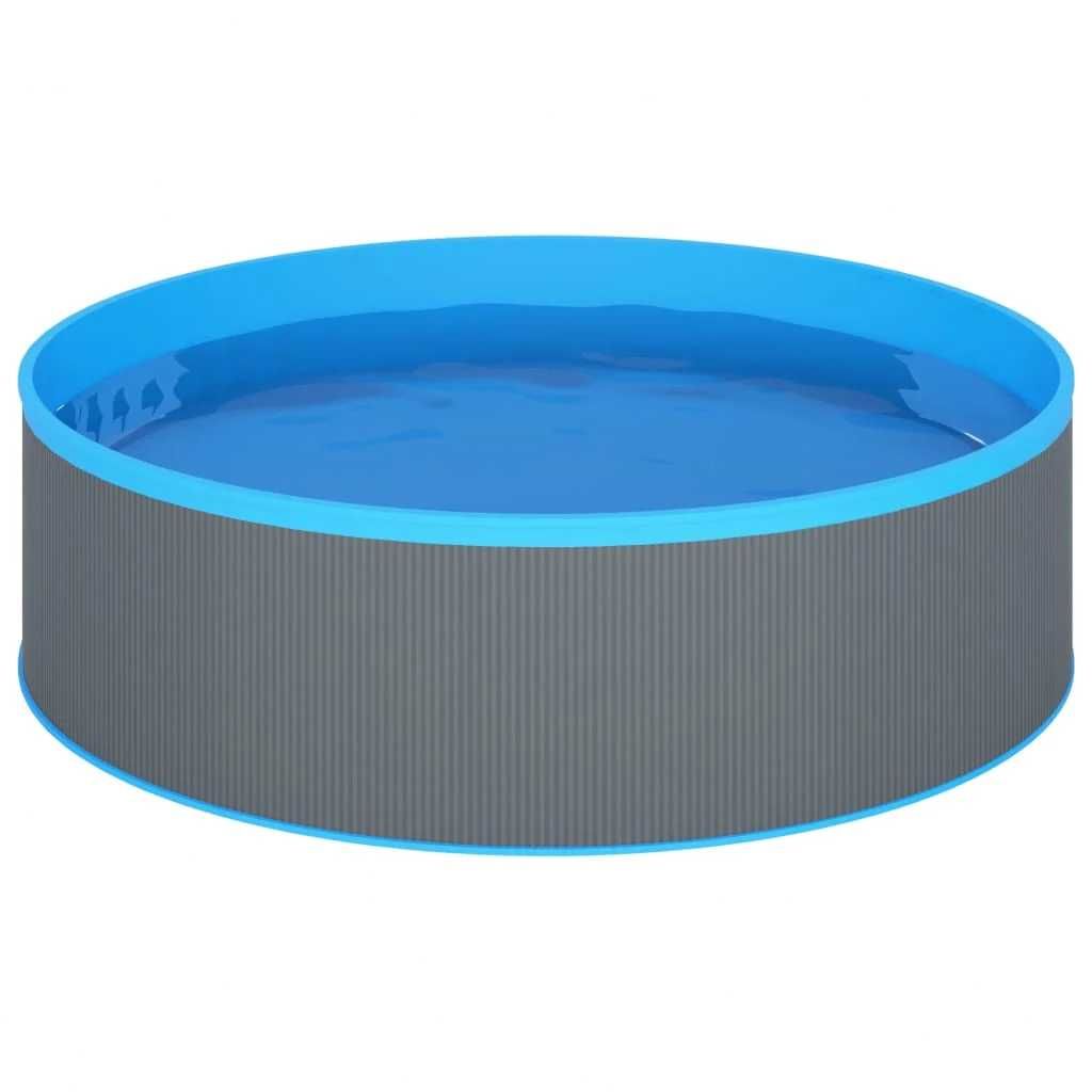 Piscina supraterana rotunda Gri 350x90 cm LIVRARE GRATUITA - NOU