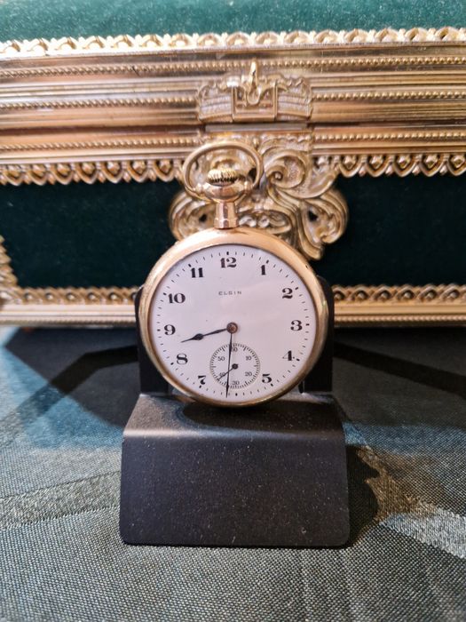 Страхотен антикварен американски джобен часовник ELGIN