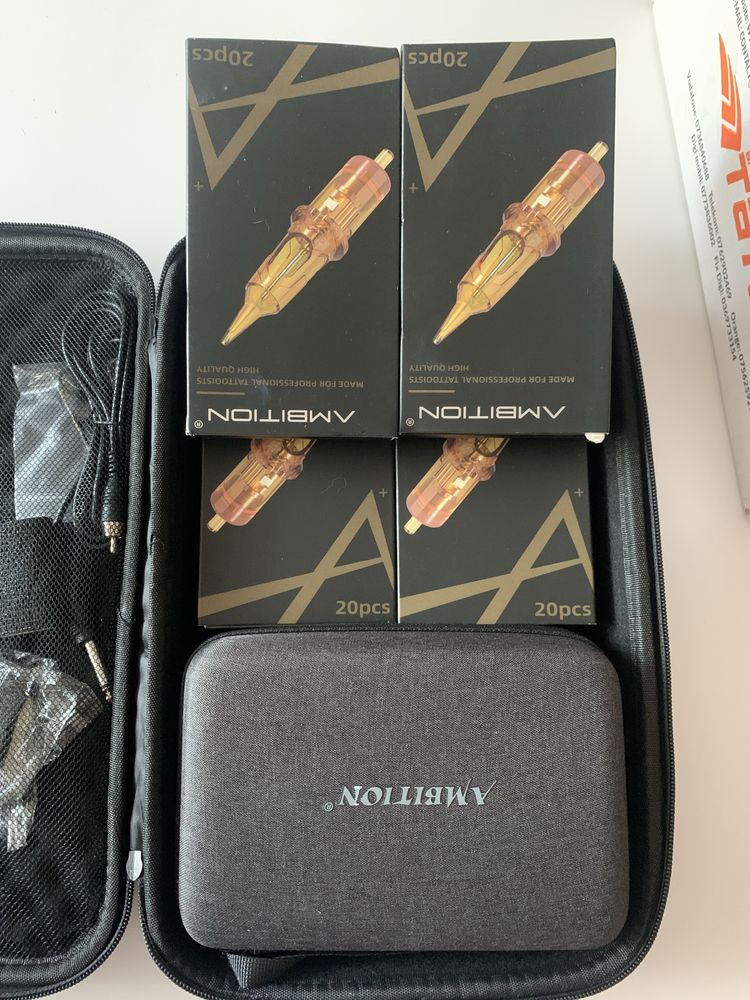 Aparat de tatuat Ambition, kit complet + toate consumabilele necesare