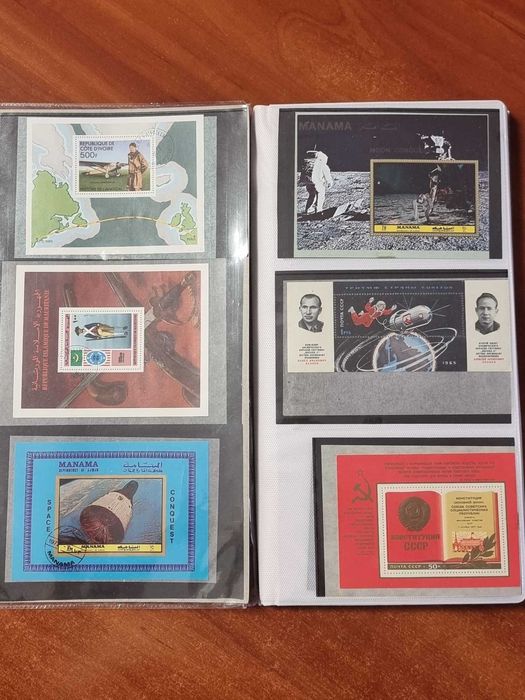 Colectie 250 COLITE FILATELICE, anii 1960-1970, straine USA, CCCP, etc