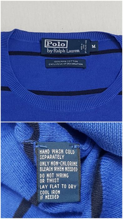 Bluza Polo by Ralph Lauren  striped sweater 100% bumbac, pulover Nr. M