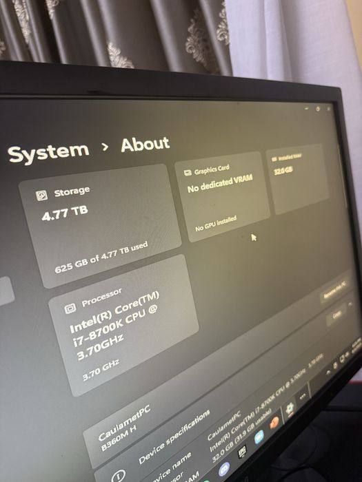 PC Gaming i7-8700K / 32GB RAM / 4.77TB + RTX 3060 Ti (defectă)