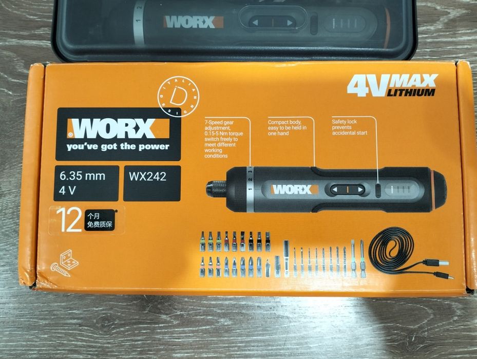 Продам аккумуляторную отвертку worx wx242