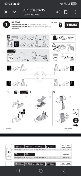 Vand Kit-uri Thule 753,754