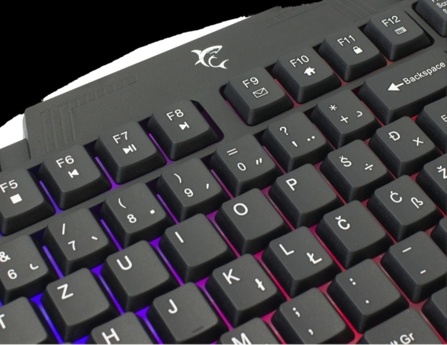 Tastatura Gaming cu fir White Shark DAKOTA, Full Layout US, 7 Taste An