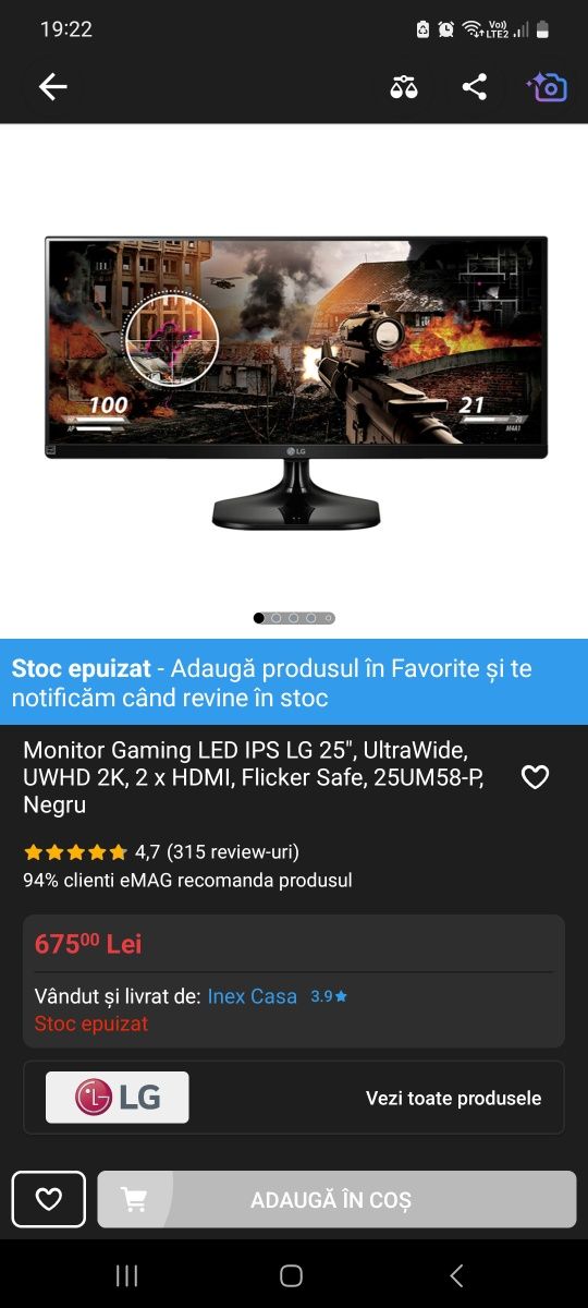 monitor lg 25inch ultrawide