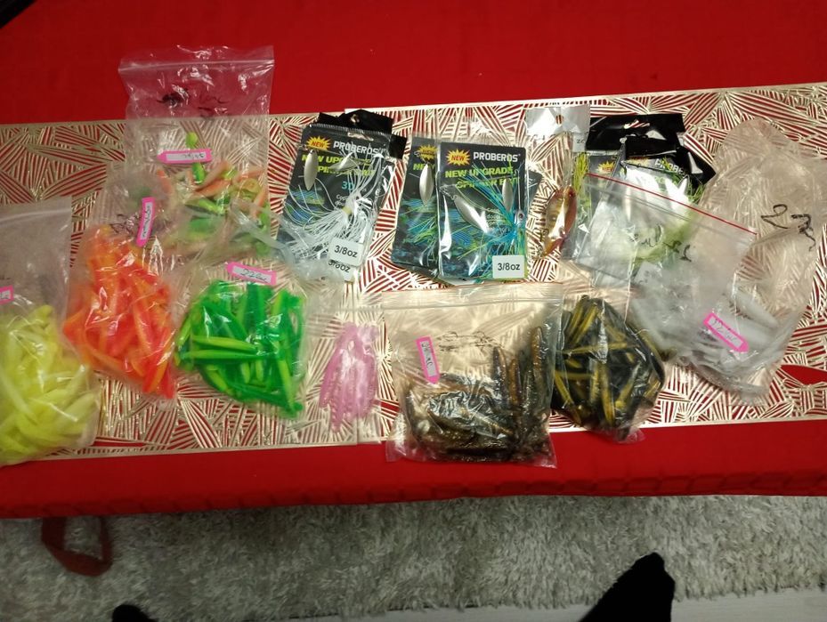 Set spinnerbait și gume spinning rapitor