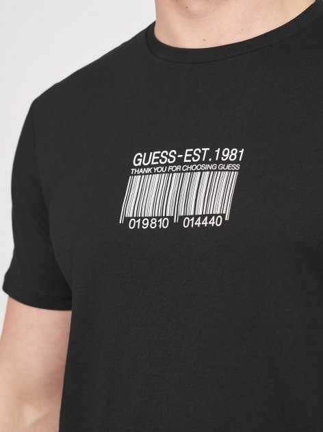 ПРОМО GUESS S,М и XXL размери-Оригинална черна тениска с баркод