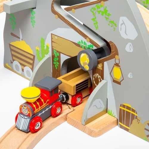 Нов Комплект Влакчета Див Запад 62 Елемента Деца Над 3 години подарък