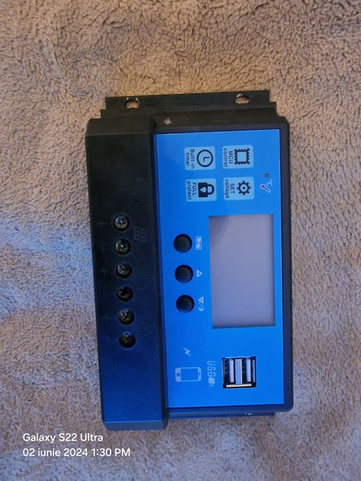Regulator incarcare panou solar 60A, Navomag, controler PWM 12V/24V