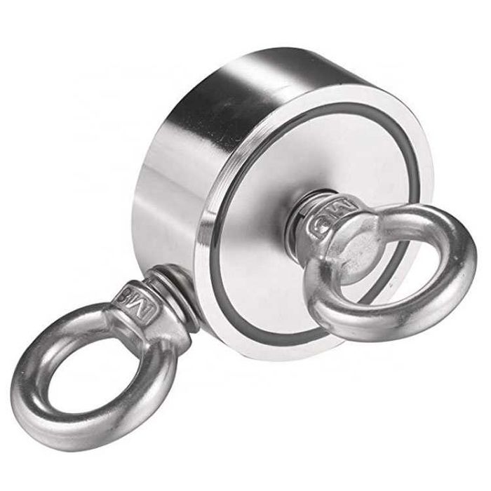 Магнит за магнитен риболов 60мм ДВУСТРАНЕН сила 2x140kg. Индустриален.