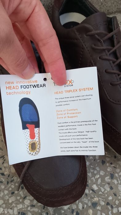 Нови мъжки маратонки Head от естествена кожа 41 номер/ 27см стелка