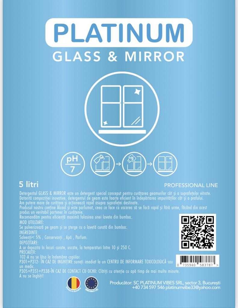 Detergent Geam Glass & Mirror Bidon 5 litri 12 lei