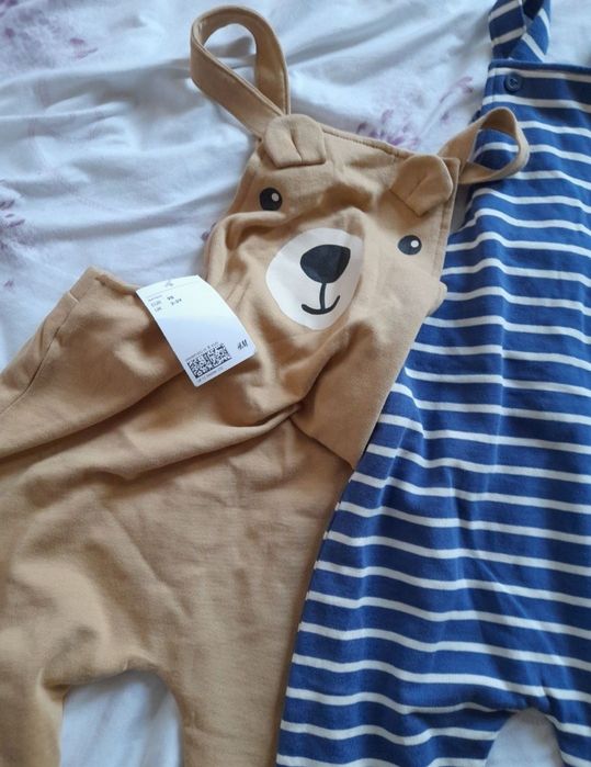 set haine 2 salopete h&m 98 2 3 ani băiat băiețel noi eticheta