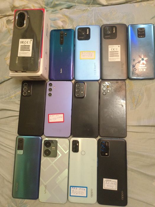 Смартфоны орро, vivo, Samsung,  Xiaomi