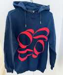 Hanorac barbati, bumbac albastru cu logo rosu, marime S ,Givenchy