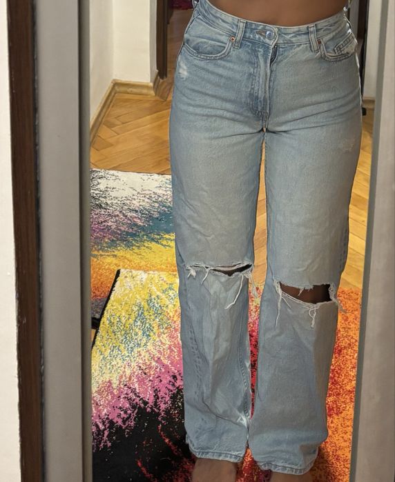 Blugi Wide-leg Bershka