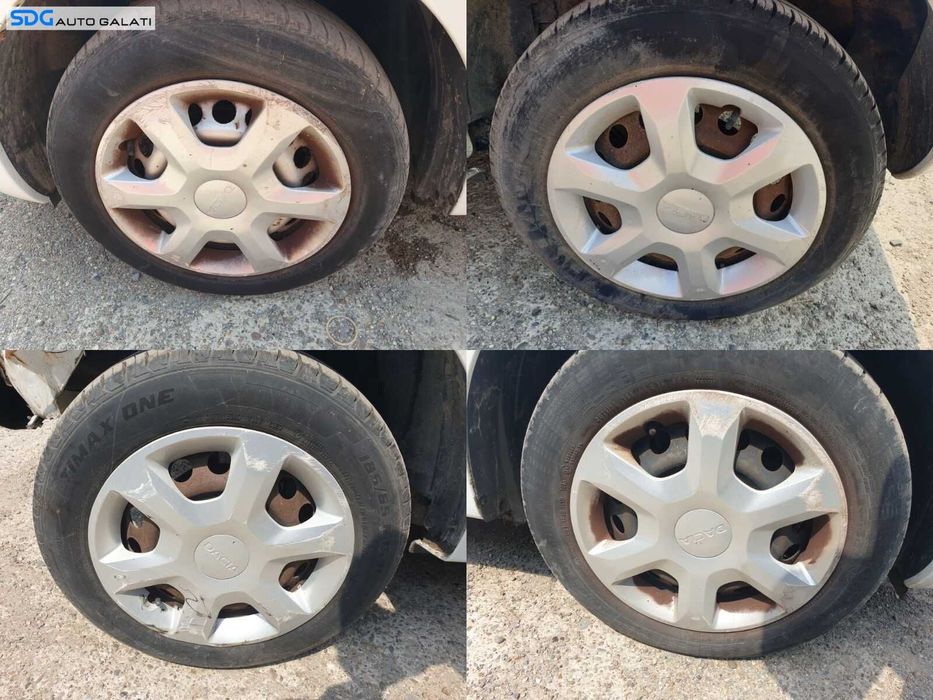 Set 4 Jante Roti Tabla cu Capace 185 65 15 R15 Dacia Logan 2 2012 - 2020 Cod sdgjt15bds1