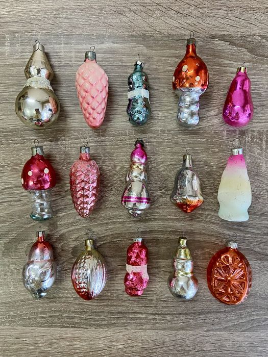 Винтидж съветски коледни играчки за елха
