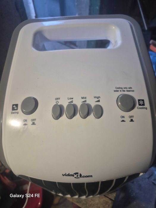 vidaXL Преносим въздушен охладител 80 W 4 л 25x26x56 см