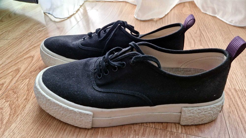 Обувки Eytys H&M Collaboration Platform Canvas Sneakers N43/44 / черни