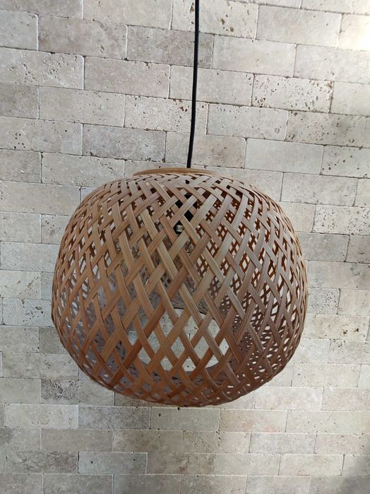 Lustra abajur bambus