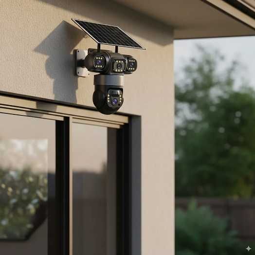 Четворна соларна 4G камера