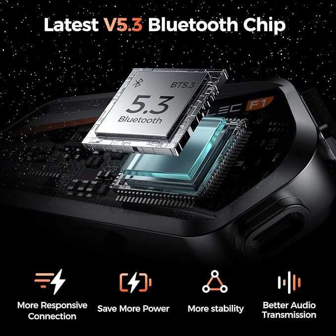 Gearelec V5.3BT Bluetooth слушалка за мотоциклетна каска