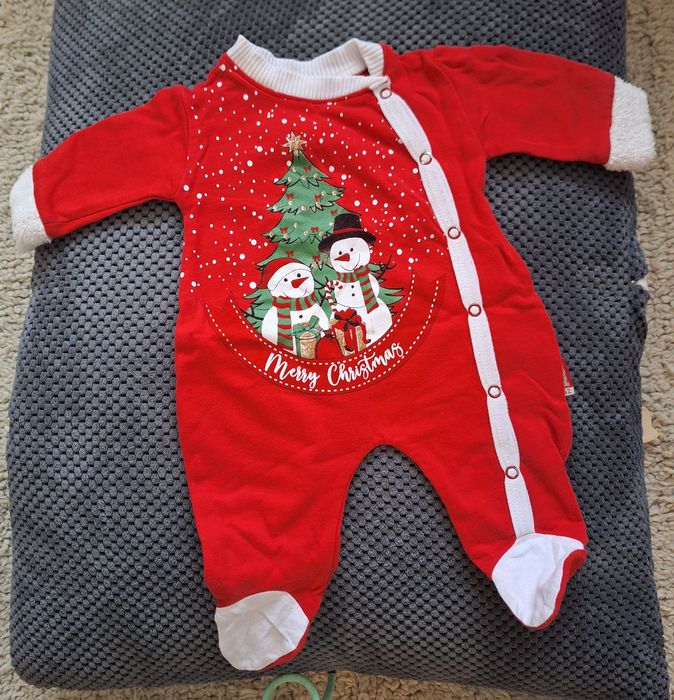 Коледни дрехи бебе 3м/62см Christmas + подарък дрехи момче
