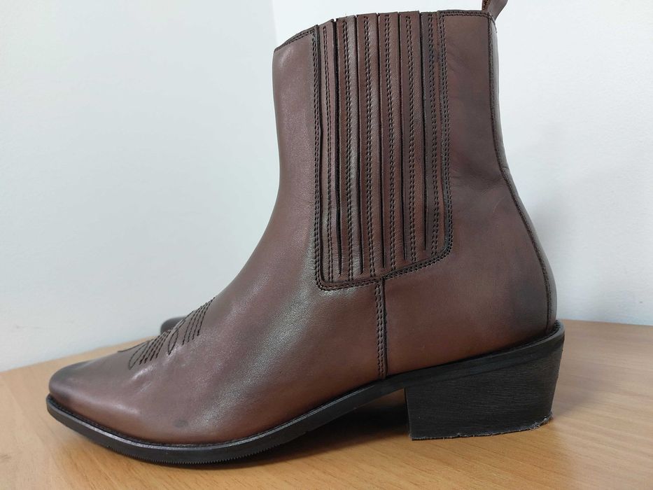 Ciocate Cowboy din piele naturală - măsura 46 (size 12 US)