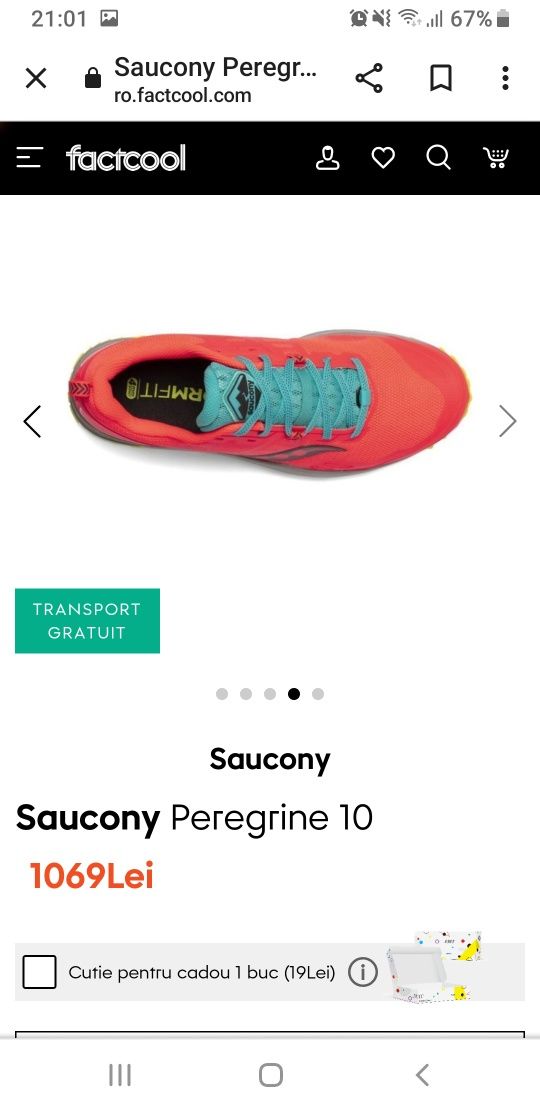 Vând adidas sport bărbați nr 45.SAUCONY PEREGRINE 10 , preț 590lei