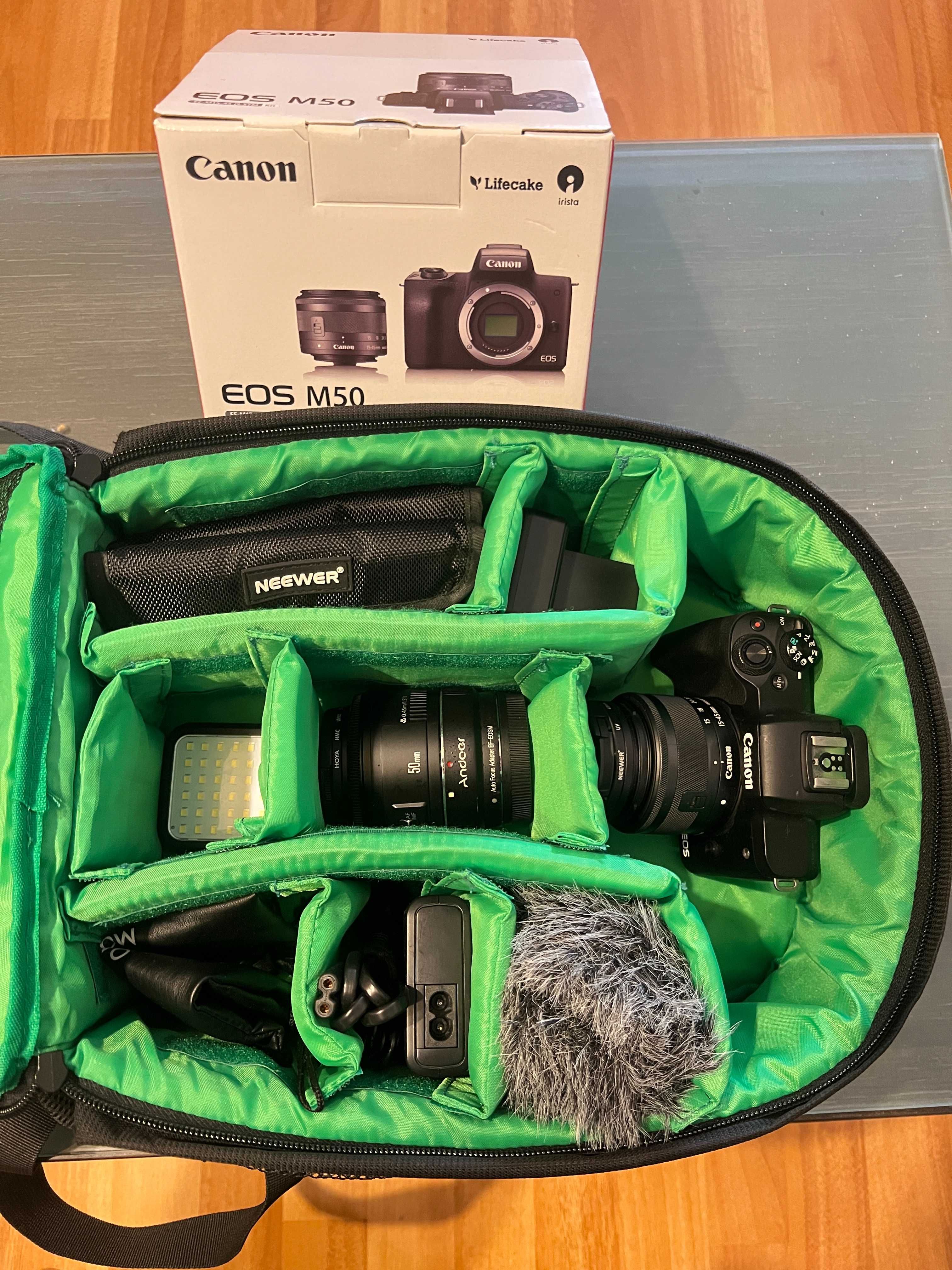 Canon Eos m50 (Pachet complet - foarte curat)