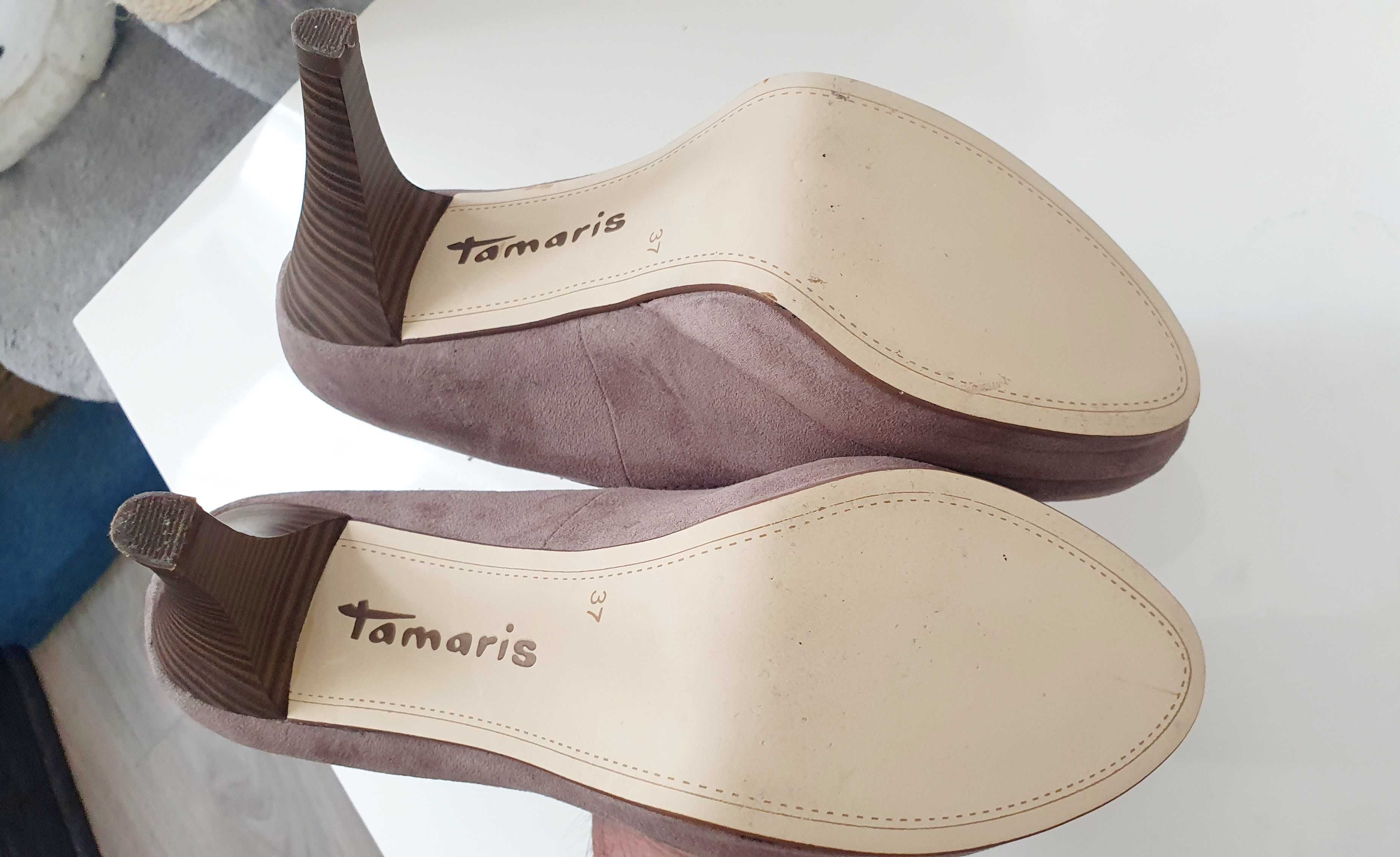 Pantofi Tamaris 37 cu toc mediu si platforma